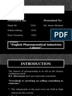 Sales Force Management In English Pharmaceutical Industries Lahre
