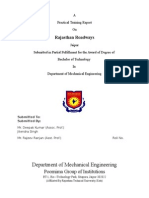 Department of Mechanical Engineering: Rajasthan Roadways