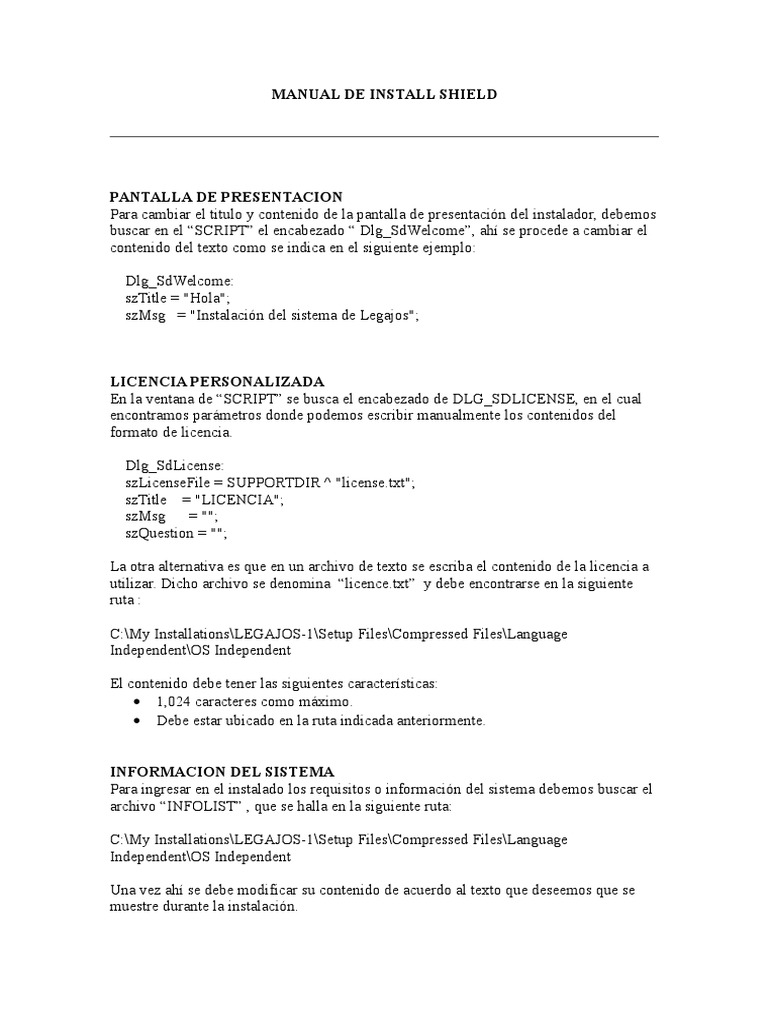 Guía de Configuración de InstallShield | PDF | Archivo de computadora ...