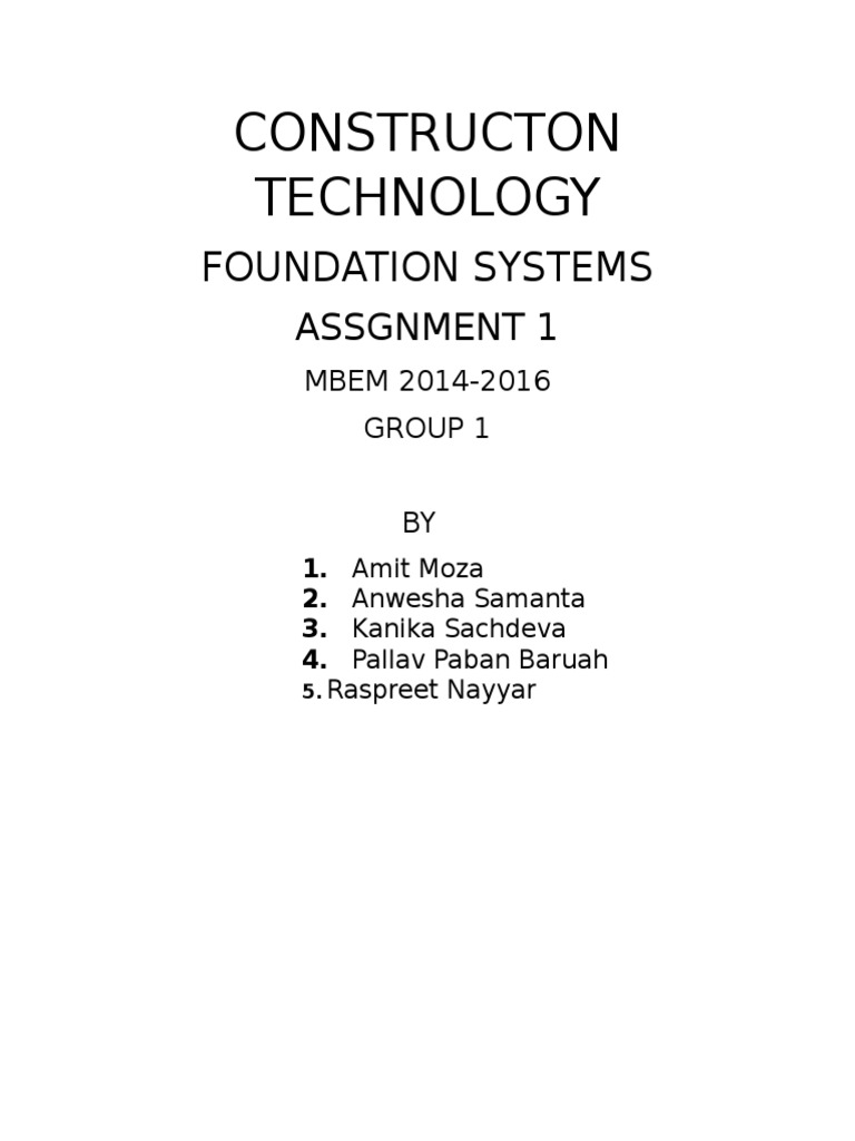 Analysis of Foundation Types and Selection Criteria for Shallow and Deep Foundation Systems