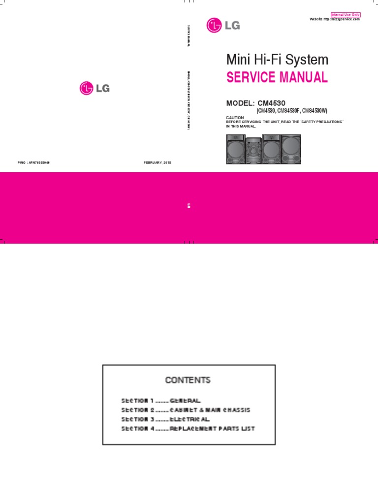 LG CM4530.pdf | Electrostatic Discharge | Electrostatics