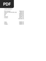 Contas Apartamento Outubro