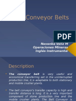 Conveyor Belts: Nevenka Véliz M Operaciones Mineras Inglés Instrumental