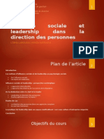 Influence Sociale Et Leadership Dans La Direction Des Personnes