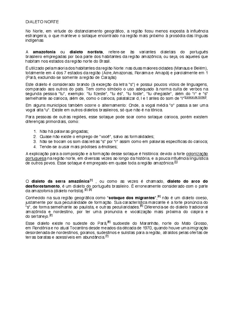 DIALETO NORTE - Lendas Indigenas | PDF | Dialeto | Caça