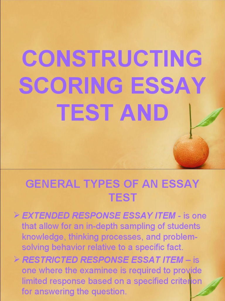 guidelines in constructing essay test pdf