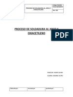 Proceso de Soldadura Al Arco y Oxiacetileno.