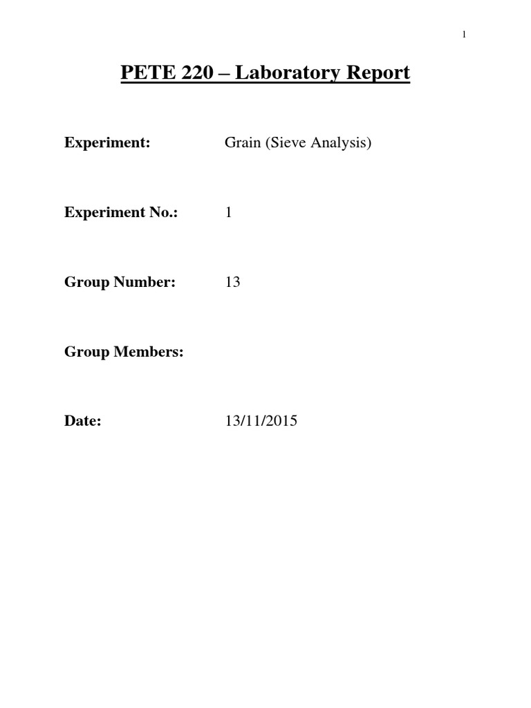 Sieve Analysis - An Experiment | PDF | Particle Size Distribution ...