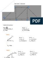 Análisis Estructural de Una Armadura Isostática