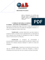 Resolução Nº 02.2015 Quinto Constitucional Alteração de Resolução 11.2012 1