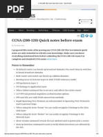 CCNA (200-120) Quick notes before exam ~ Sysnet Notes