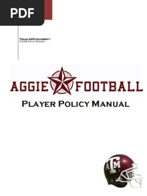 2009 Football Player Policy Manual