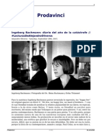 Ingeborg Bachmann Diario Del Ano de La Catastrofe Lecturasdealejandrooliveros PDF