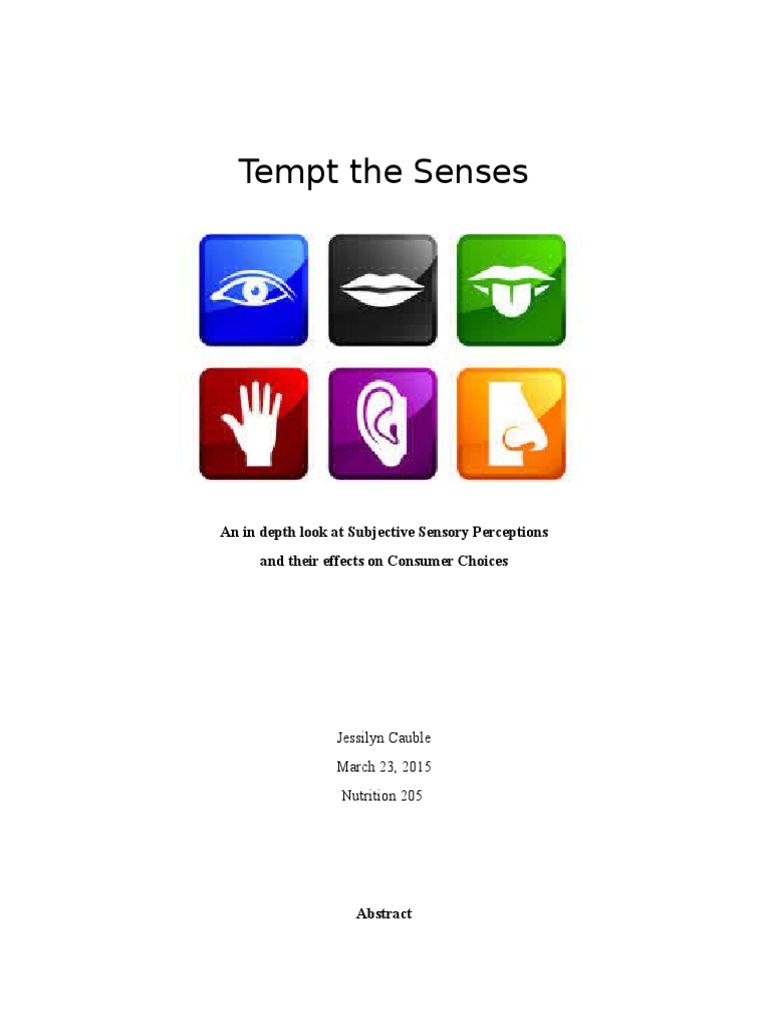 Sensory Evaluation in Food Choices | PDF | Taste | Perception