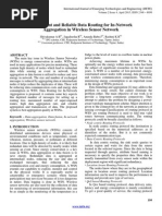 An Efficient and Reliable Data Routing For In-Network Aggregation in Wireless Sensor Network