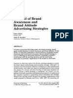 A Model of Brand Awareness Brand Attitude Advertising Strategies