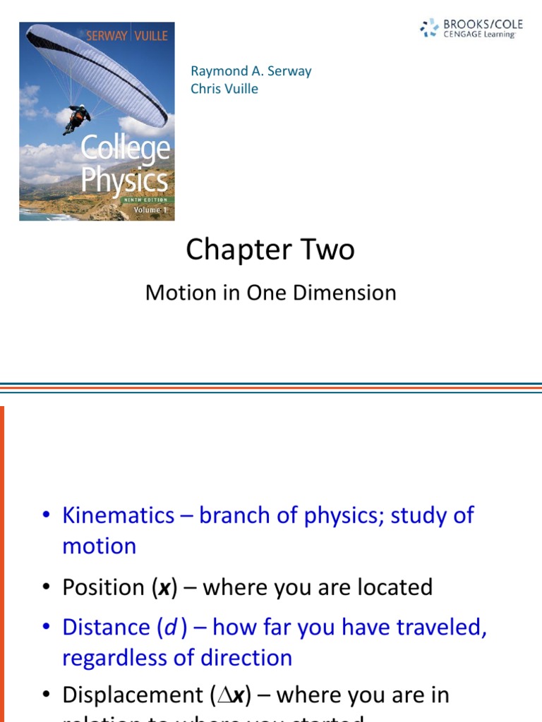 Physics: Motion in One Dimension | PDF