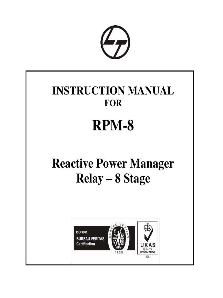 RPM-8 Relay User Manual | PDF | Relay | Capacitor