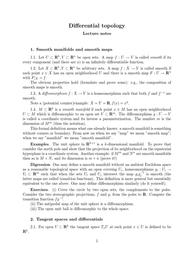 Smooth Manifolds & Maps Guide | PDF