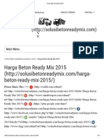 Harga Beton Ready Mix 2015