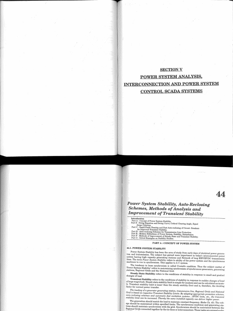 Section V - Power System Analysis, Interconnection & Control SCADA ...