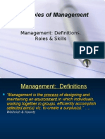 Principles of Management: Management: Definitions, Roles & Skills