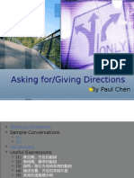 Asking For/giving Directions: by Paul Chen