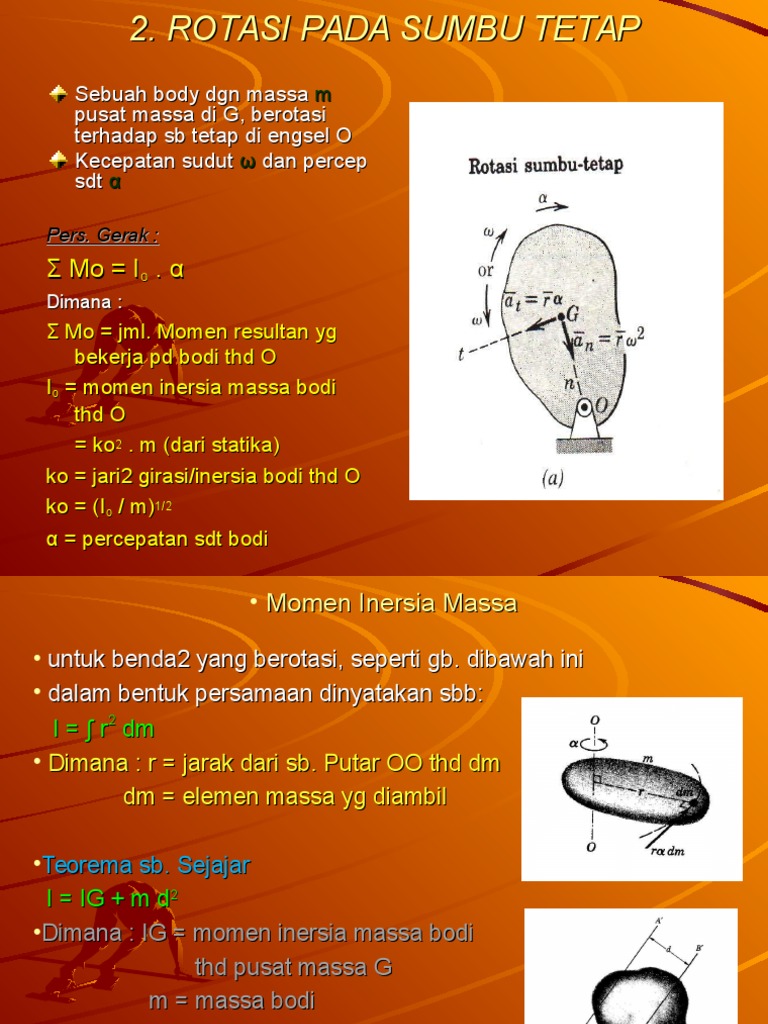 Rotasi Sumbu Tetap dan Momen Inersia | PDF