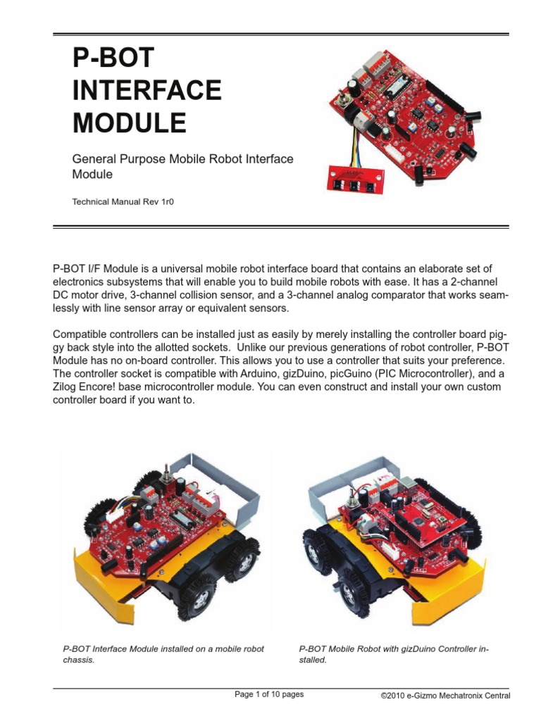 P-BOT TechManual 1R0 PDF | PDF | Battery Charger | Electronic Circuits
