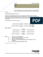 Short Circuit Current: Insulated Conductors Formula