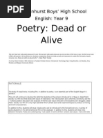 Dead Poets and Poetry Unit