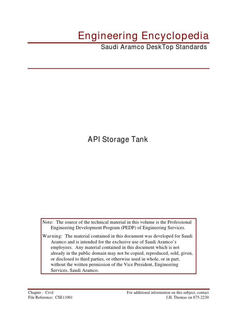 API Storage Tank Types and Design Standards | PDF | Strength Of ...