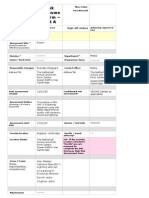 Risk Assessme NT Form - Part A: Reference: Sign-Off Status Assessment Summary Details