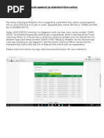 Dispute Against to Standard Fare Notice sample