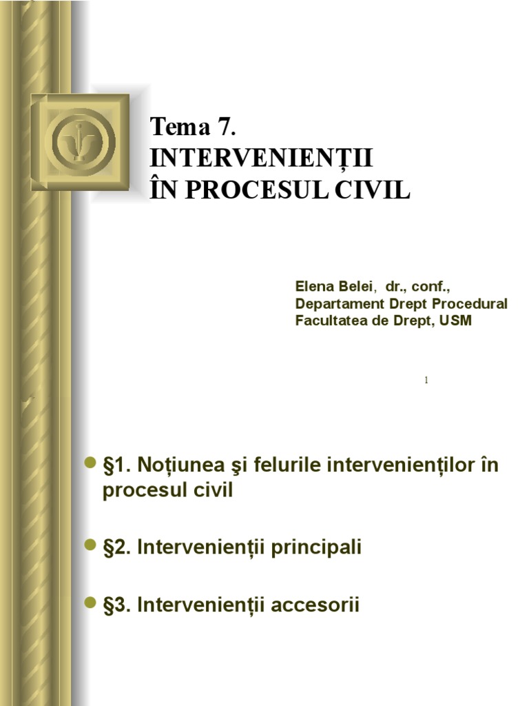 Intervinientii in Procesul Civil | PDF
