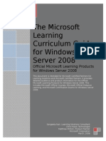 MS LEARNING CURRICULUM GUIDE FOR WINDOWS SERVER 2008.doc