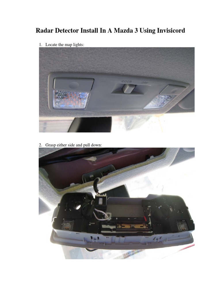 Radar Detector Installation in Mazda 3 | PDF