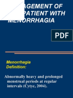 Management of The Patient With Menorrhagia