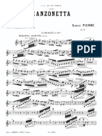 Pierne - Canzonetta Op. 19 Clarinet and Piano