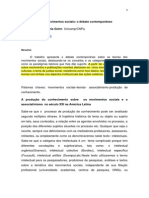 Teoria Sobre Os Movimentos Sociais - o Debate Contemporâneo - Maria Da Glória Gohn (MARCADO)