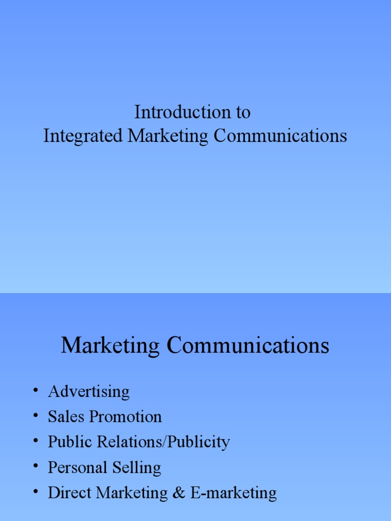 Introduction To Integrated Marketing Communications | PDF | Advertising ...