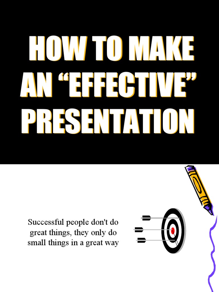 how to make an effective presentation pdf