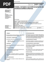 NBR 12.980 Coleta Varrição e Acondicionamento de Resíduos Sólidos Urbanos