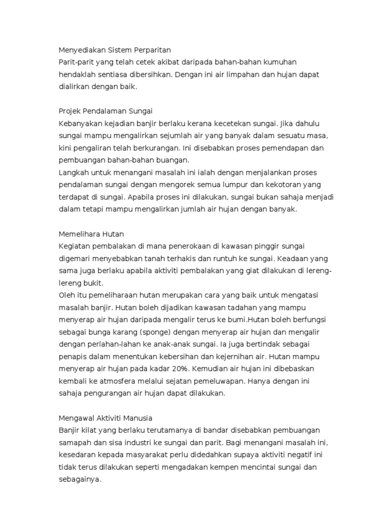 Langkah Langkah Mengatasi Banjir Pdf