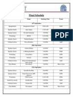 Insight 2015 Schedule