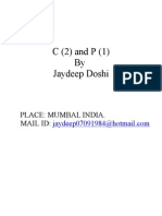 C (2) and P (1) by Jaydeep Doshi: Place: Mumbai, India. Mail Id