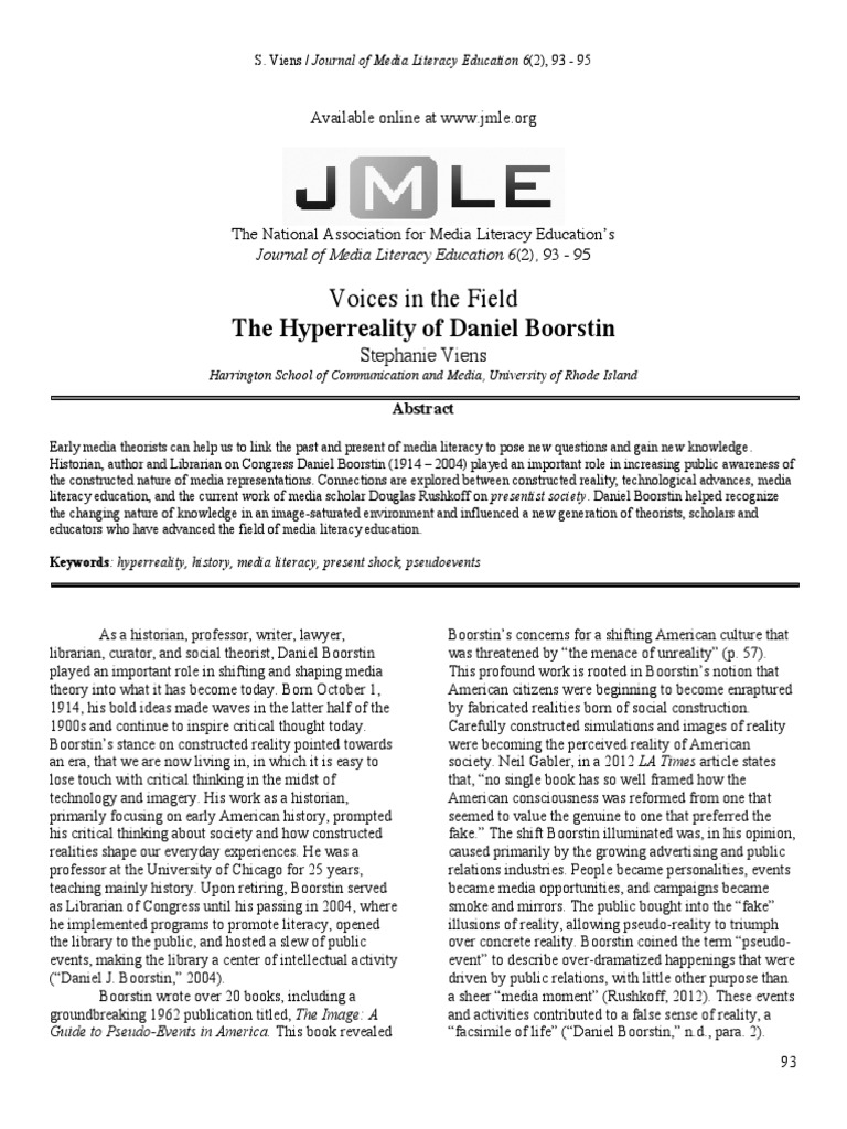 Hyperreality slideshare image