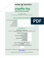 Formular de Inscriere Schaeffler Day 2015