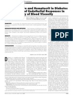 Blood Pressure and Hematocritin Diabetes and The Role of Endhothelial Response in The Variability of Blood Viscosity - Full