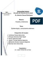 Epistemolofia y conocimiento enfermero